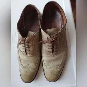 Cuoio size 12 men's dress shoe, cream leather